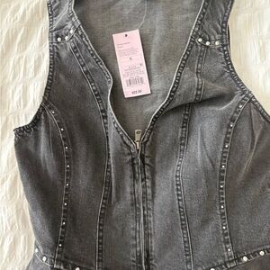 Wild Fable Gray Denim Vest